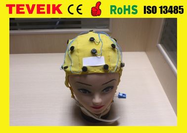 뉴로피드백 노랑색의 의약품 공급자는 뇌파도 기계, 이어 클립 주석전극을 위한 20 납 뇌파도 캡을 통합했습니다