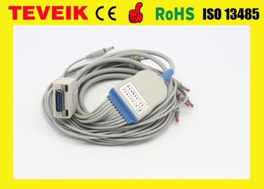바나나 4.0 IEC 기준을 가진 후쿠다 KP-500 EKG 케이블, KP-500D ECG 케이블 및 도선