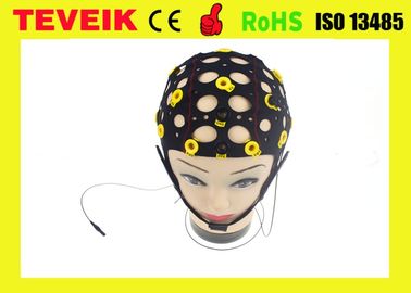 까만 주석 전극 EEG 전극 모자, EEG 모자를 분리하는 20의 지도