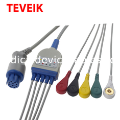 10 Pin TPU ECG 케이블의 둘레에 치료 Artema IEC