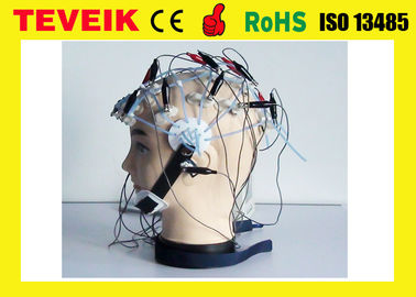 염화은 도금된 구리 전극을 가진 EEG 모자를 분리하는 20 지도