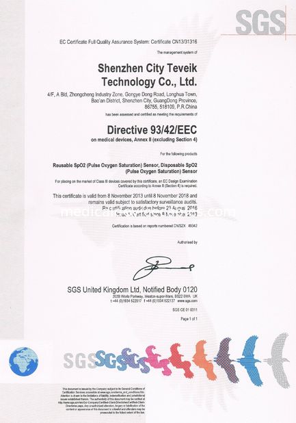 중국 Shenzhen Teveik Technology Co., Ltd. 인증